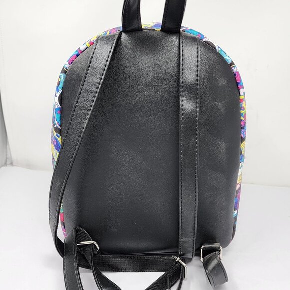 Rick & Morty Mini Backpack Bioworld Black Novelty Print Cartoon Bag New - Picture 4 of 8